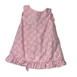 Orient Expressed girls “E” monogram embroidered floral outfit open back top sz 3